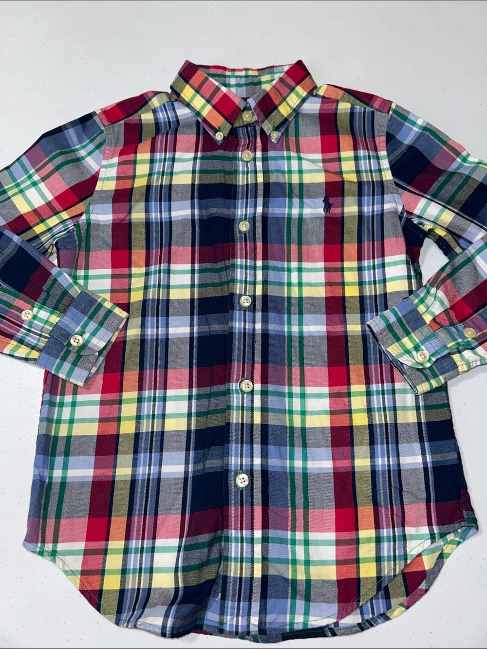 Ralph Lauren Boy’s Plaid Button Up Dressy Shirt Size 6